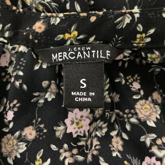 J.Crew Mercantile Size Small Superbloom Sleeveless Black Floral  Prairie Dress - Picture 11 of 12